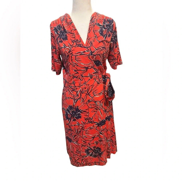 Lilly Pulitzer adalie wrap red/navy dress size S - Picture 6 of 12